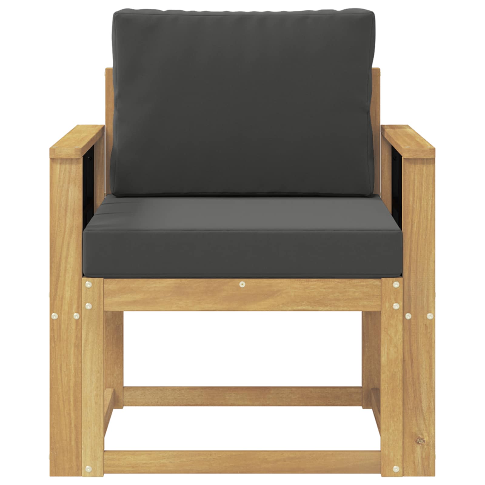 2 Stuk Buiten bankenset Polyester Wit en Anthraciet
