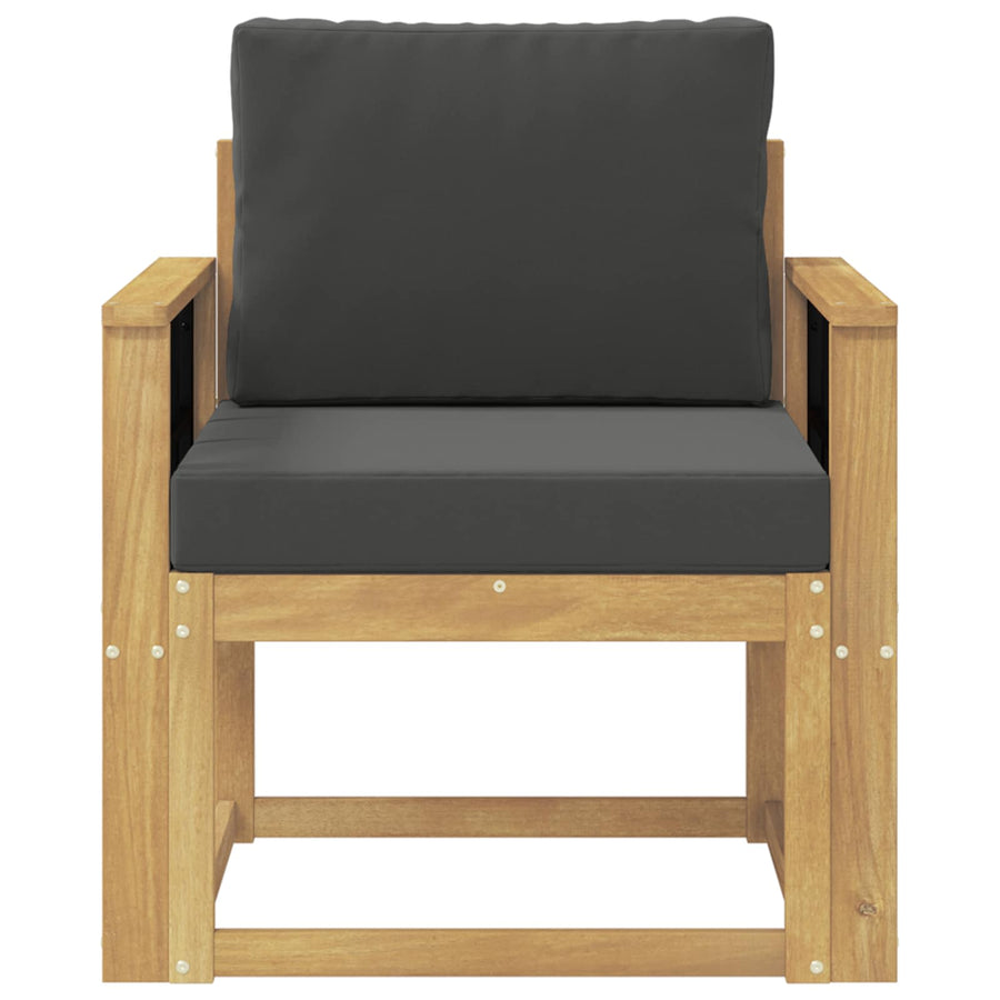 2 Stuk Buiten bankenset Polyester Wit en Anthraciet
