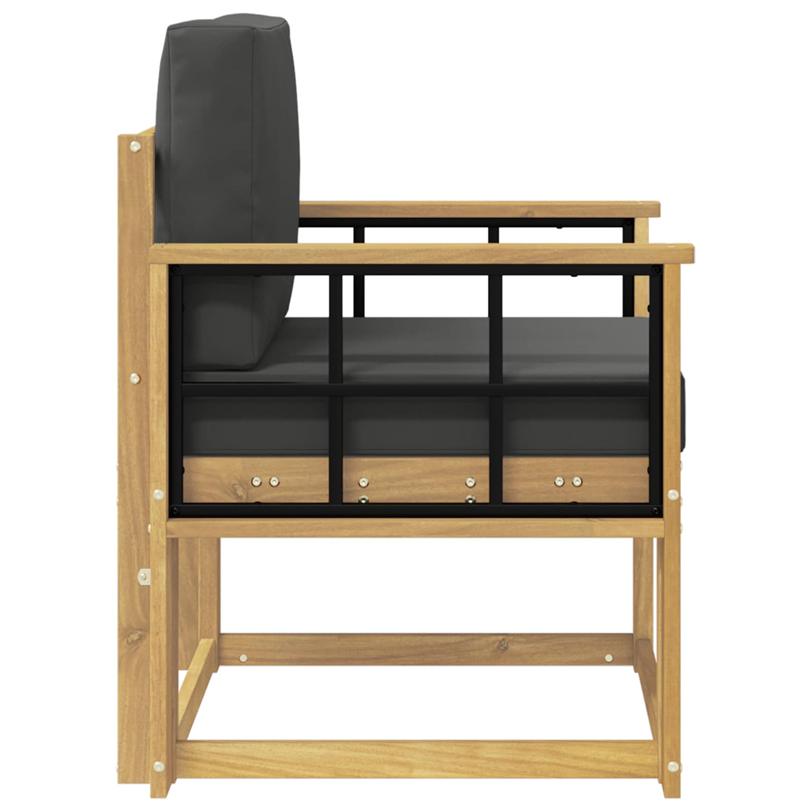 2 Stuk Buiten bankenset Polyester Wit en Anthraciet