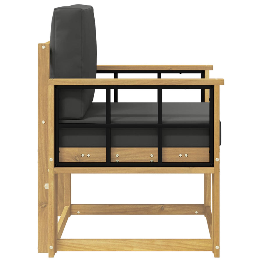 2 Stuk Buiten bankenset Polyester Wit en Anthraciet