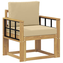 2 Stuk Buiten bankenset Polyester Wit en Beige