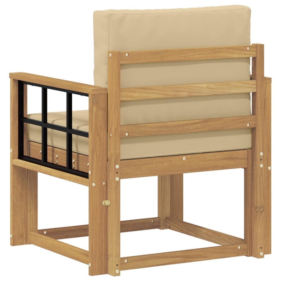 2 Stuk Buiten bankenset Polyester Wit en Beige