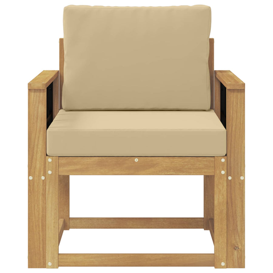 2 Stuk Buiten bankenset Polyester Wit en Beige