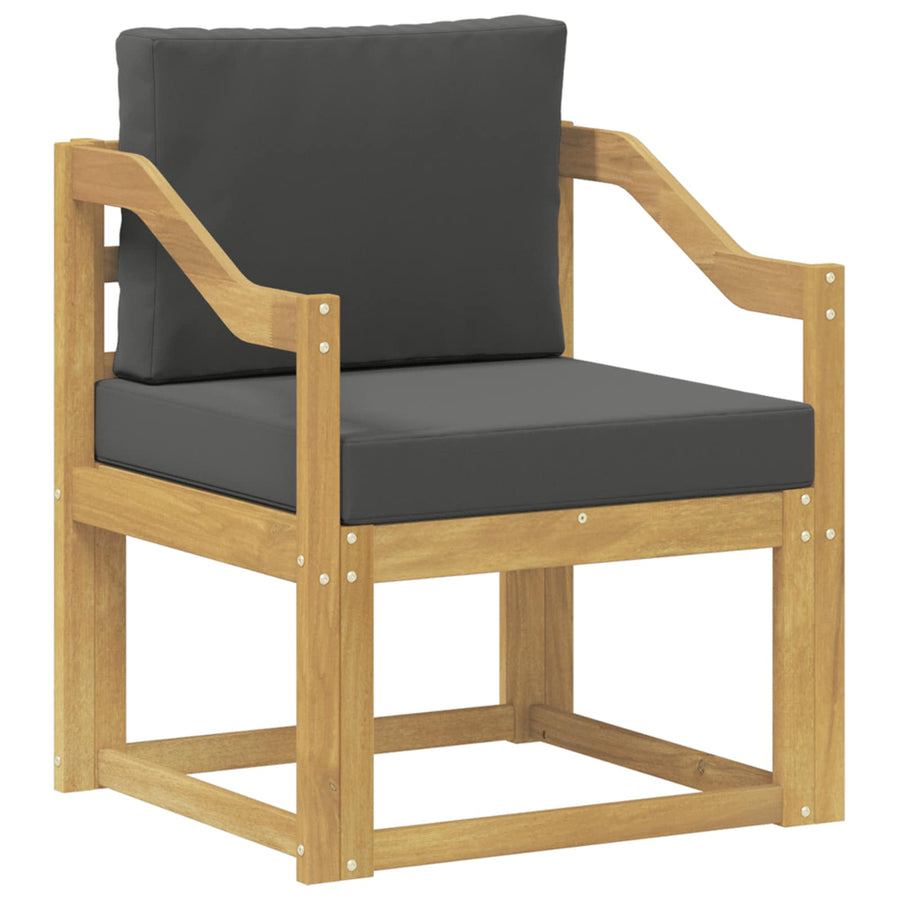 2 Stuk Buiten bankenset Polyester Wit en Anthraciet