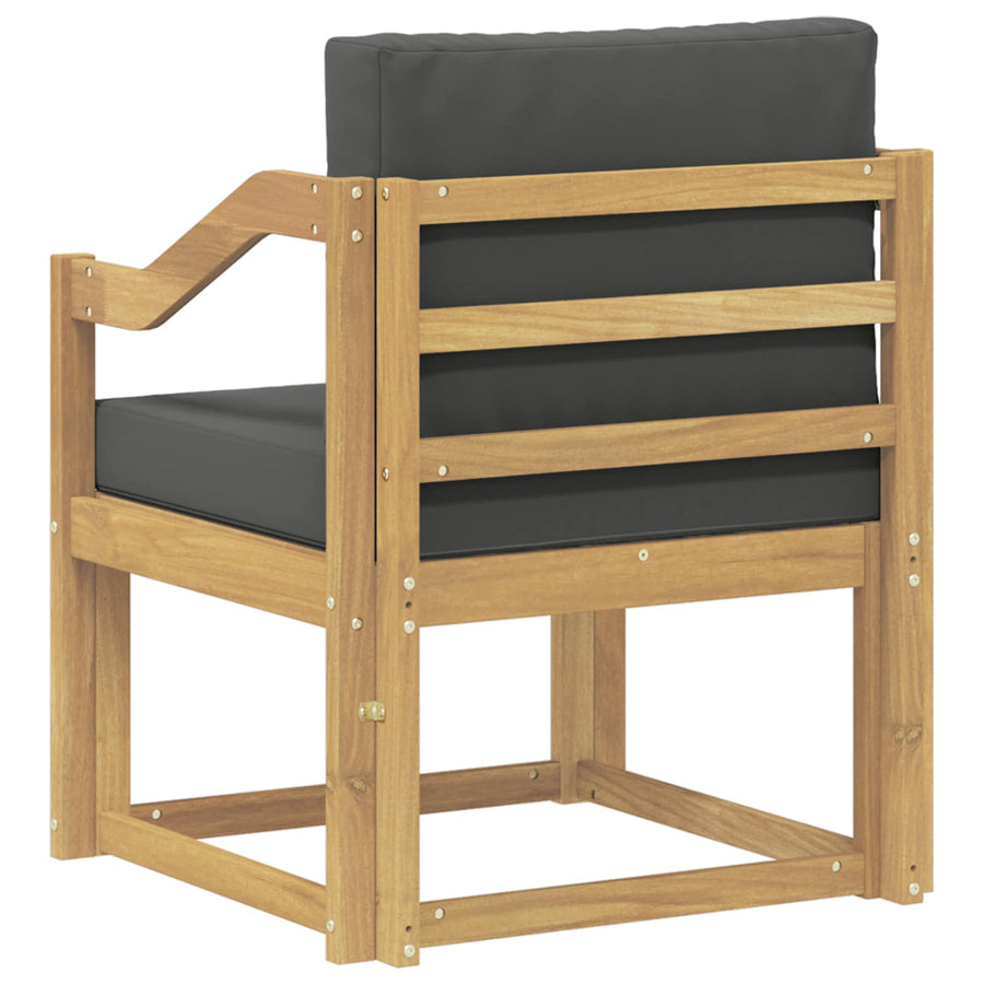 2 Stuk Buiten bankenset Polyester Wit en Anthraciet