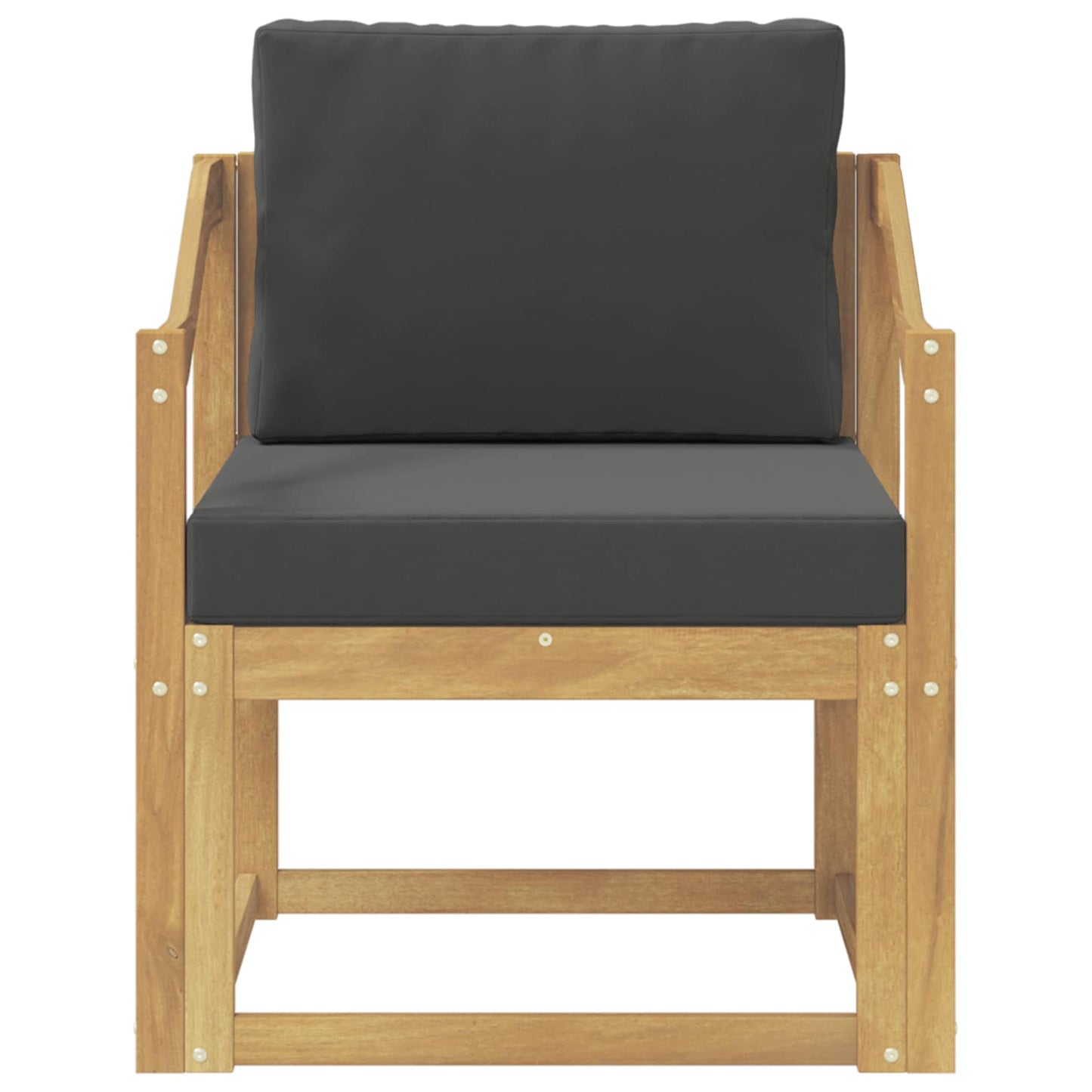 2 Stuk Buiten bankenset Polyester Wit en Anthraciet