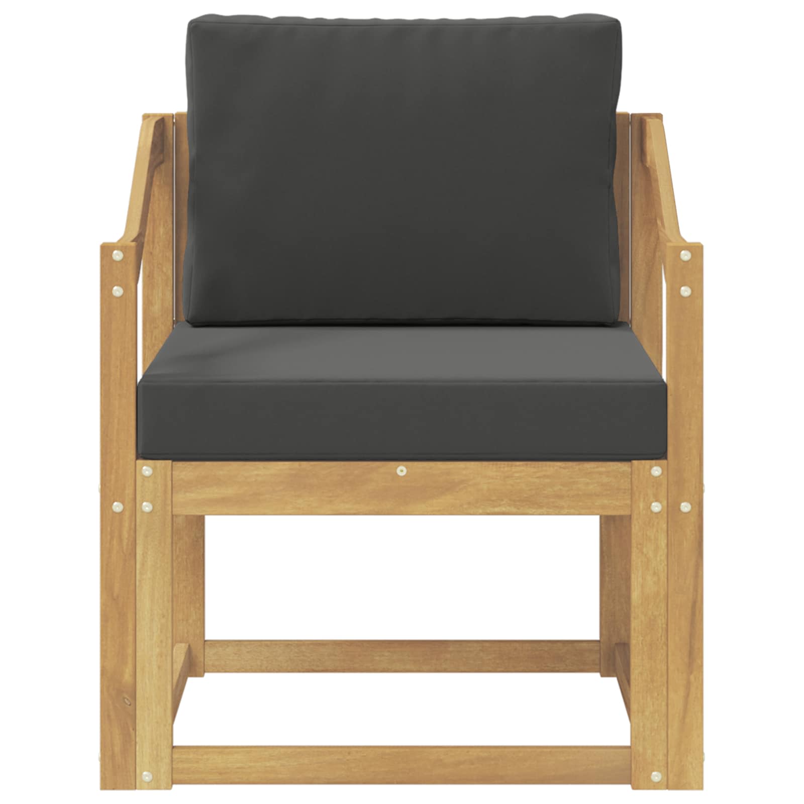 2 Stuk Buiten bankenset Polyester Wit en Anthraciet