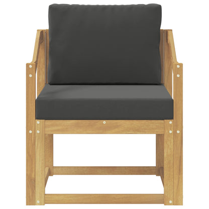 2 Stuk Buiten bankenset Polyester Wit en Anthraciet