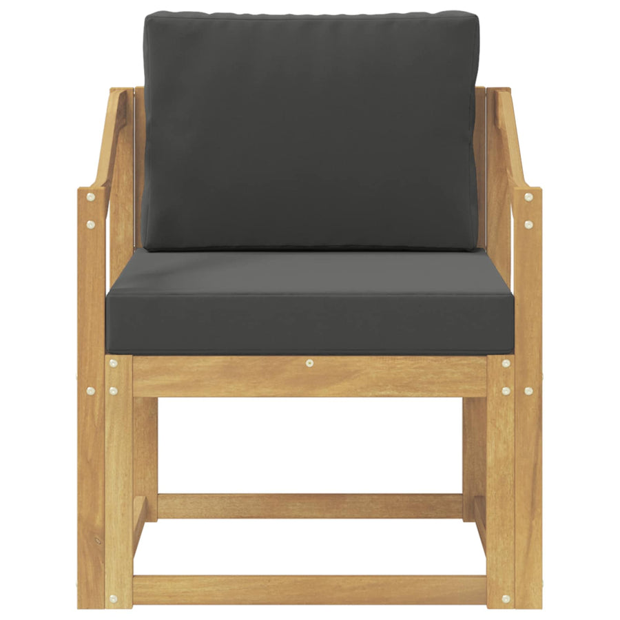 2 Stuk Buiten bankenset Polyester Wit en Anthraciet