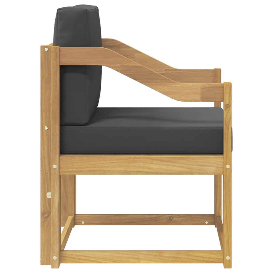 2 Stuk Buiten bankenset Polyester Wit en Anthraciet