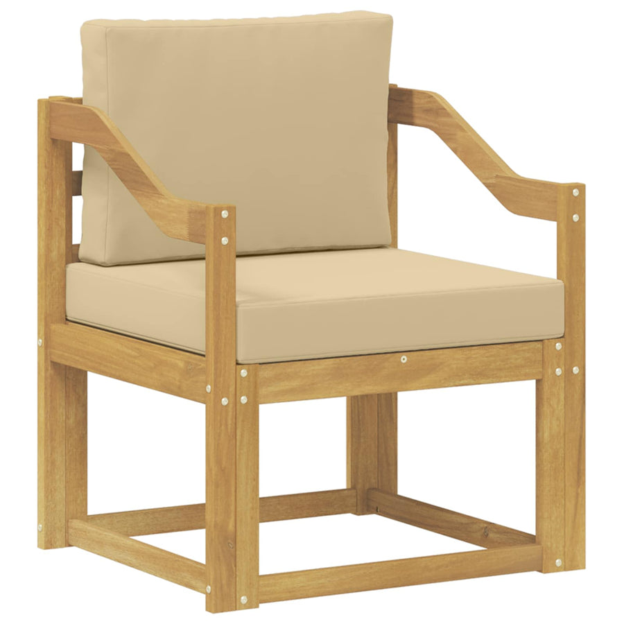 2 Stuk Buiten bankenset Polyester Wit en Beige