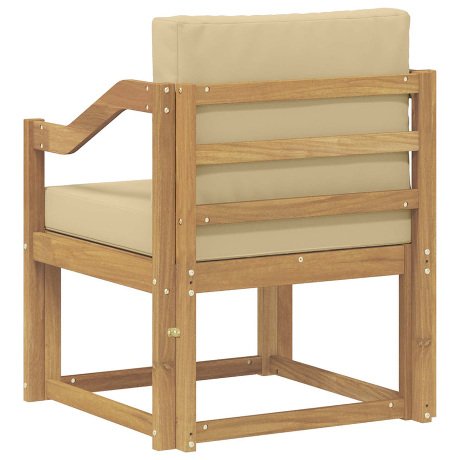 2 Stuk Buiten bankenset Polyester Wit en Beige
