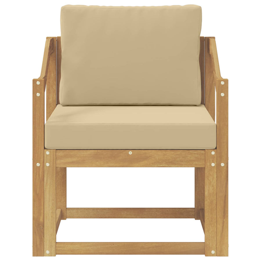2 Stuk Buiten bankenset Polyester Wit en Beige