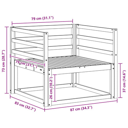 Buiten Midden Sofa Massief Acaciahout Wit