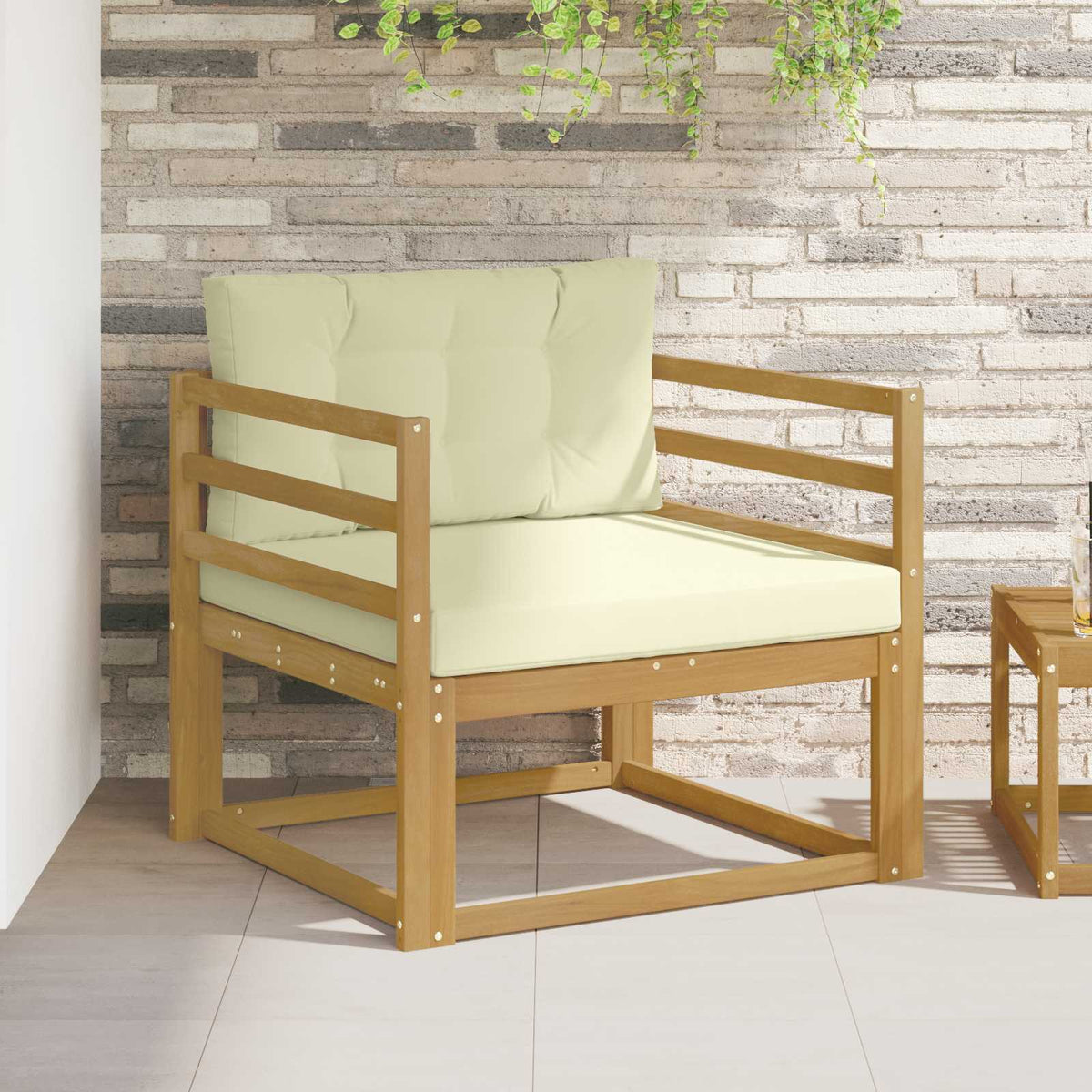 Buiten Midden Sofa Polyester Wit Horizontale latten