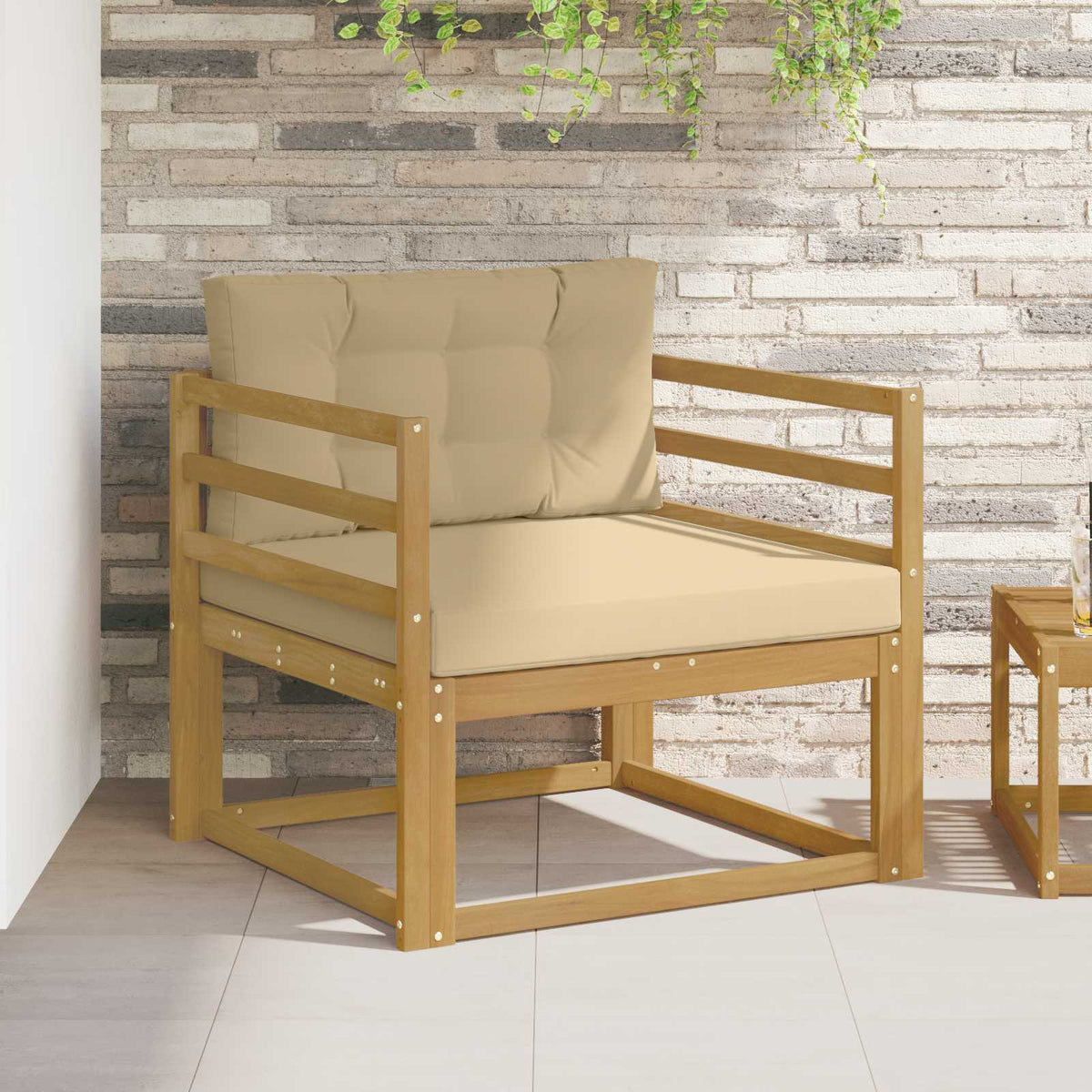 Buiten Midden Sofa Polyester Wit Horizontale latten