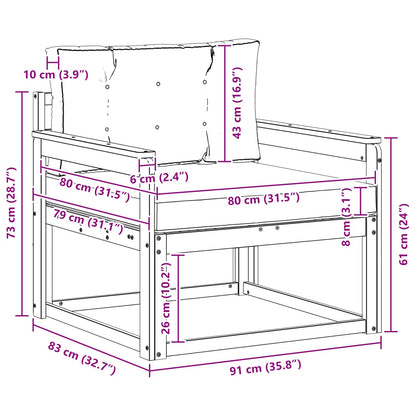 Buiten Midden Sofa Polyester Wit Open frame