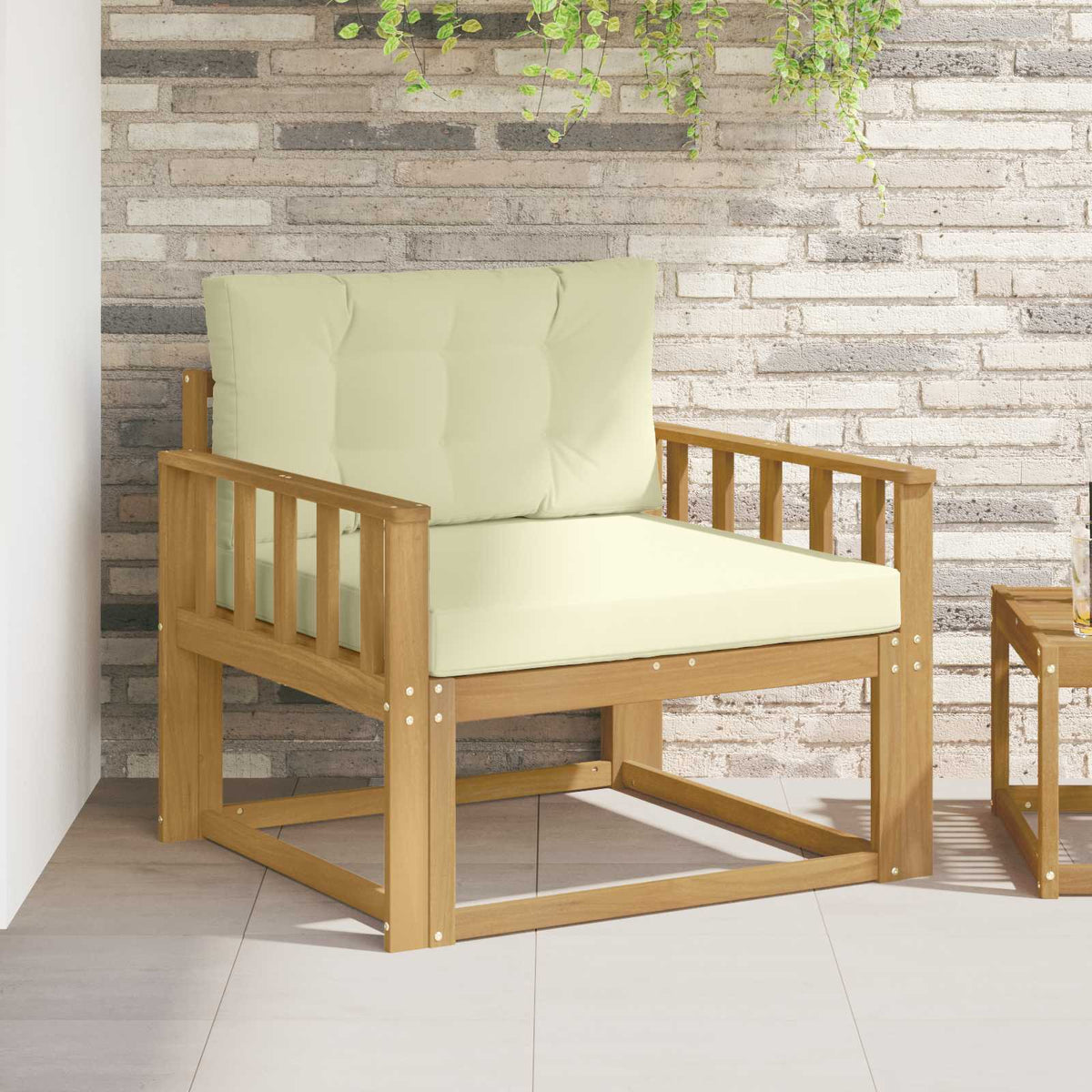 Buiten Midden Sofa Polyester Wit Verticale latten