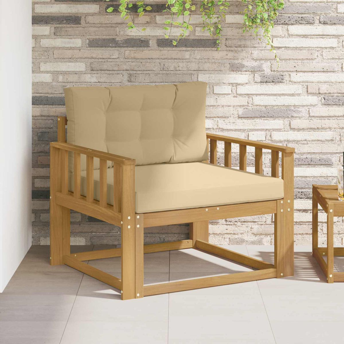 Buiten Midden Sofa Polyester Wit Verticale latten