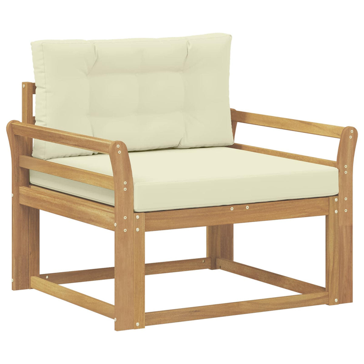 Buiten Midden Sofa Polyester Wit Gebogen