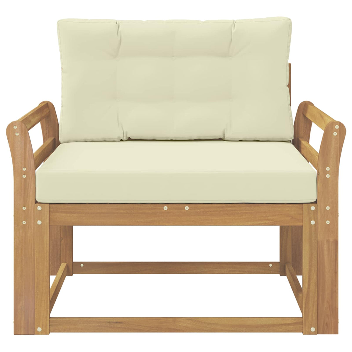 Buiten Midden Sofa Polyester Wit Gebogen