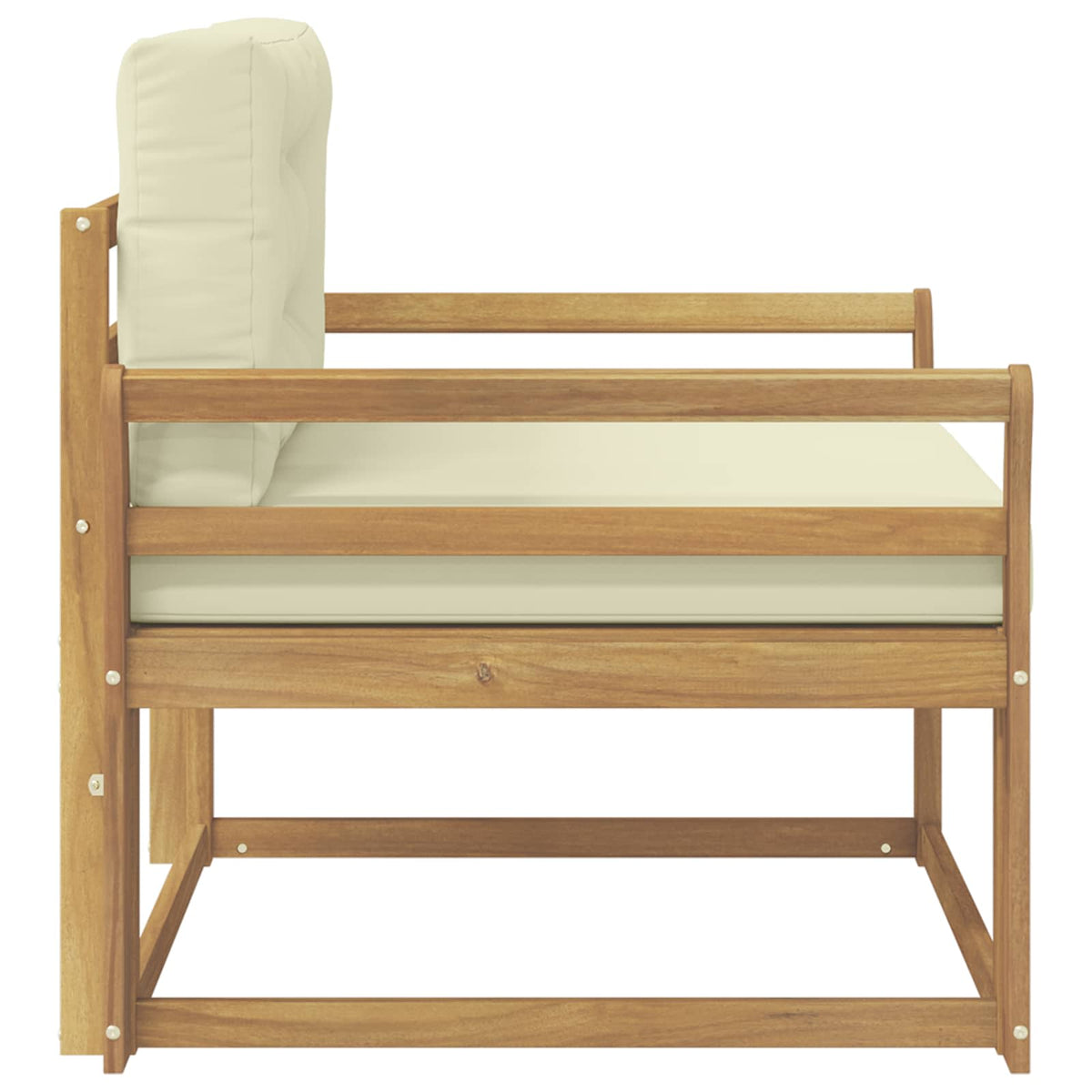Buiten Midden Sofa Polyester Wit Gebogen
