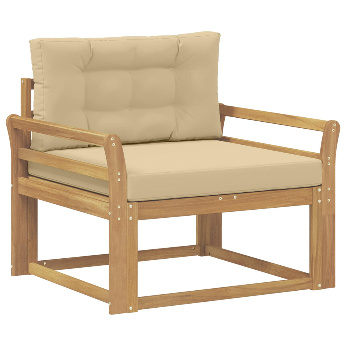 Buiten Midden Sofa Polyester Wit Gebogen