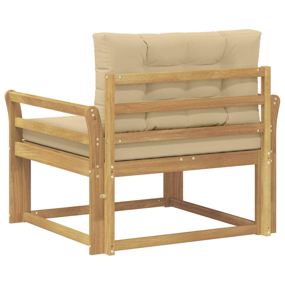 Buiten Midden Sofa Polyester Wit Gebogen