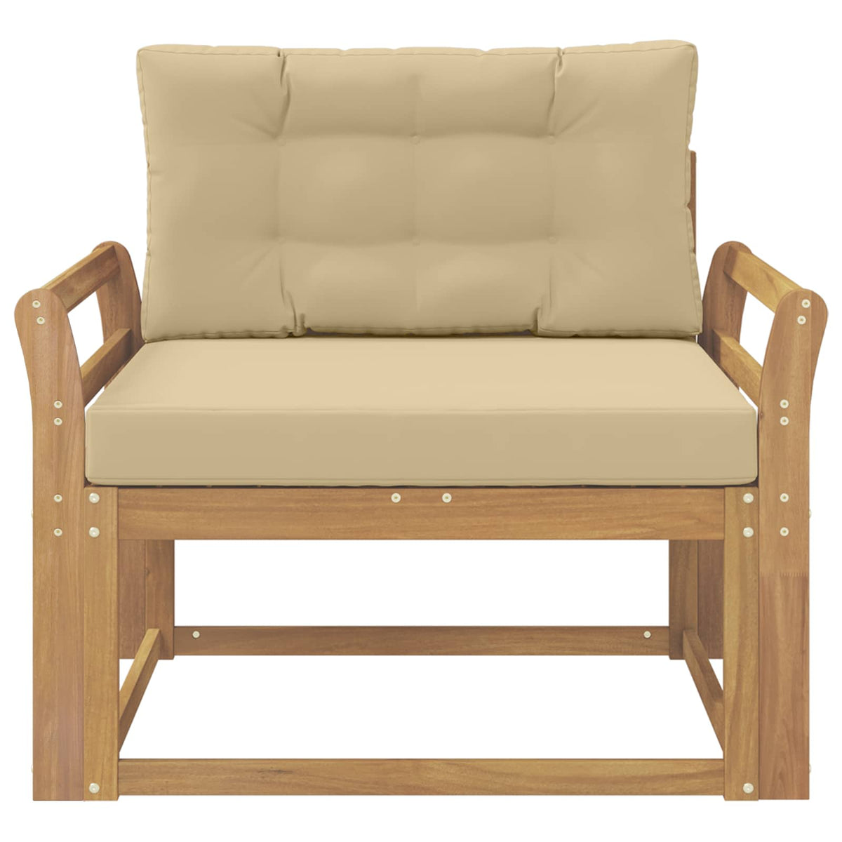 Buiten Midden Sofa Polyester Wit Gebogen