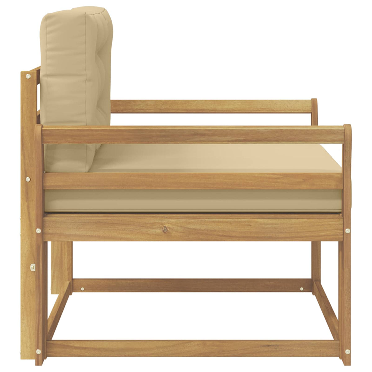 Buiten Midden Sofa Polyester Wit Gebogen