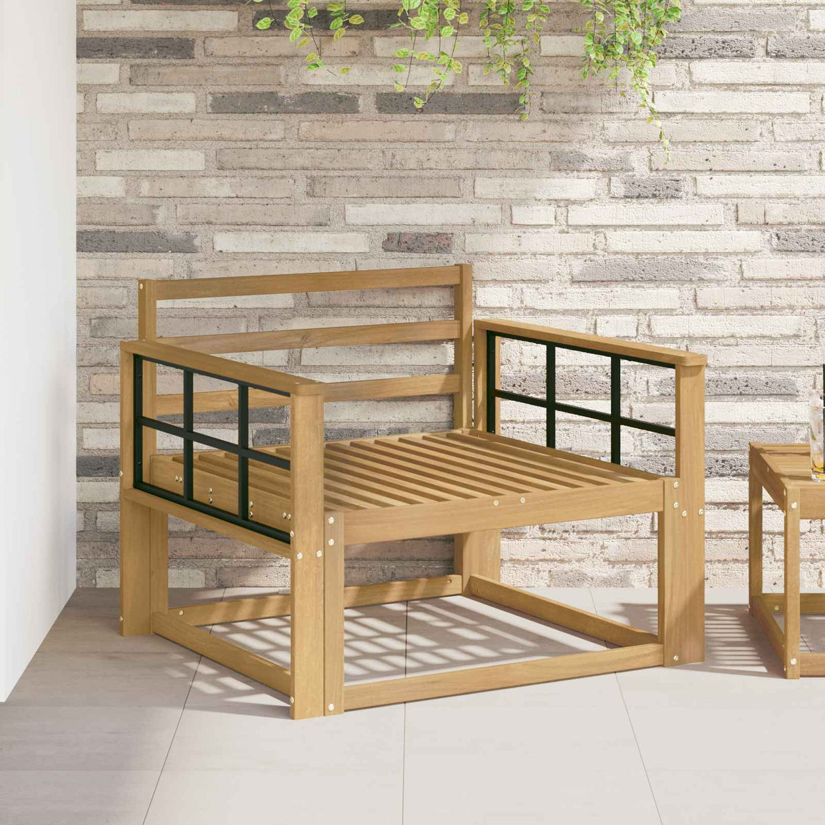 Buiten Midden Sofa Massief Acaciahout Wit