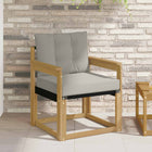 Garden Bench Solid Acacia Wood and Textilene White
