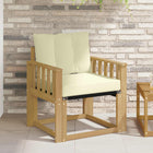 Garden Bench Solid Acacia Wood and Textilene White