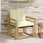 Garden Bench Solid Acacia Wood and Textilene White