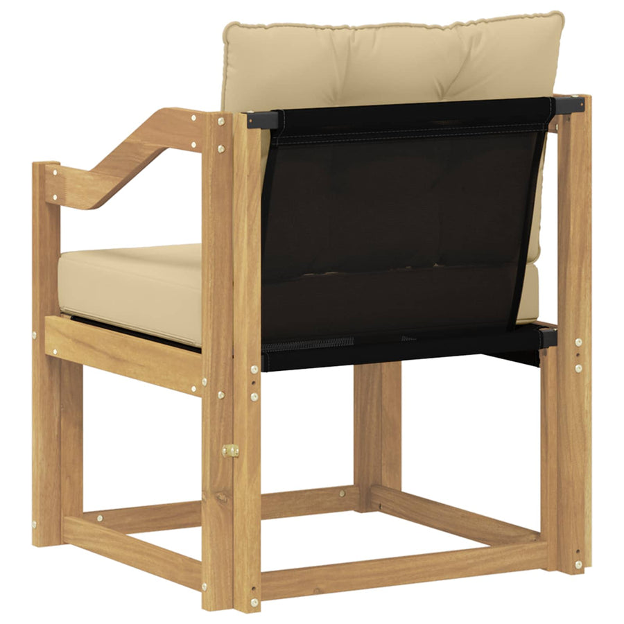 Tuinbank Massief Acaciahout wit en beige