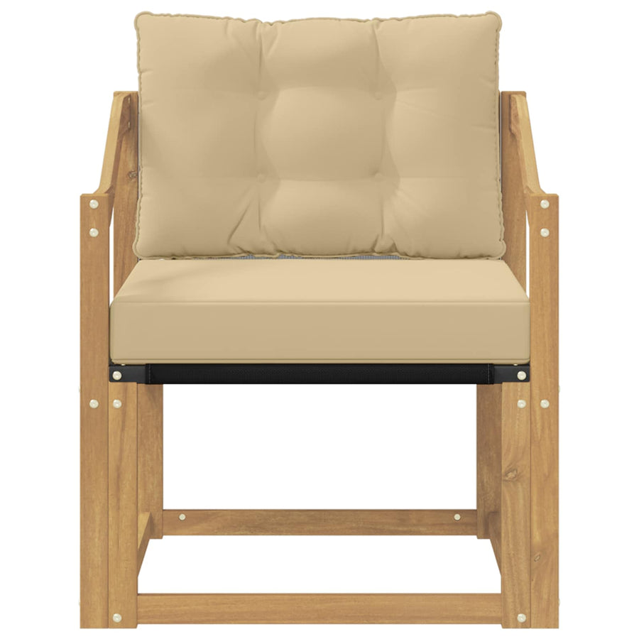 Tuinbank Massief Acaciahout wit en beige