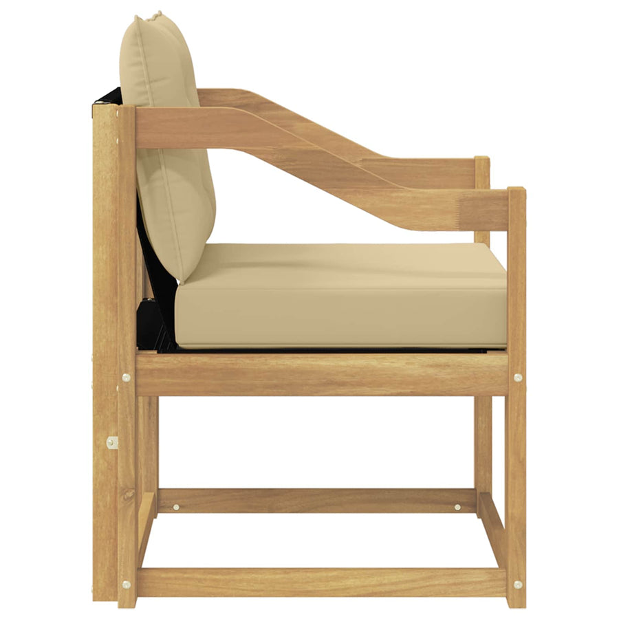 Tuinbank Massief Acaciahout wit en beige