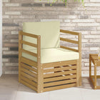 Garden bench Polyester White and cream-coloured