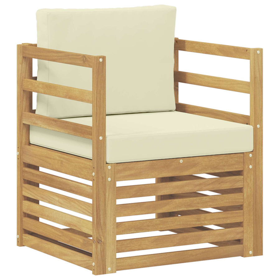 Tuinbank Polyester Wit en crèmekleurig