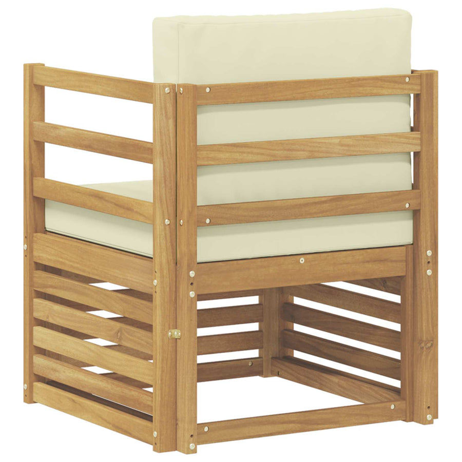 Tuinbank Polyester Wit en crèmekleurig