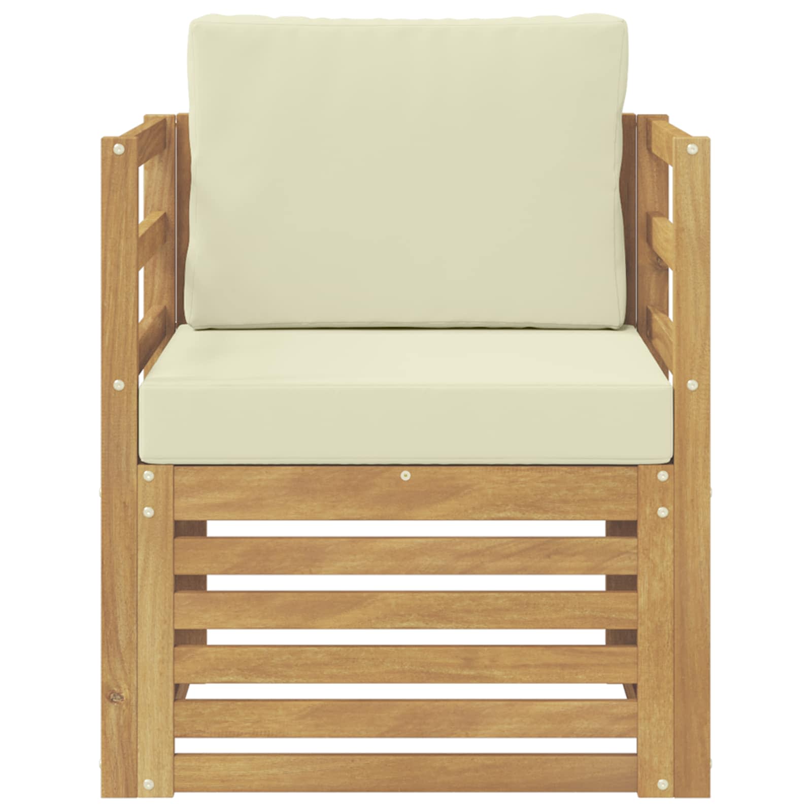 Tuinbank Polyester Wit en crèmekleurig