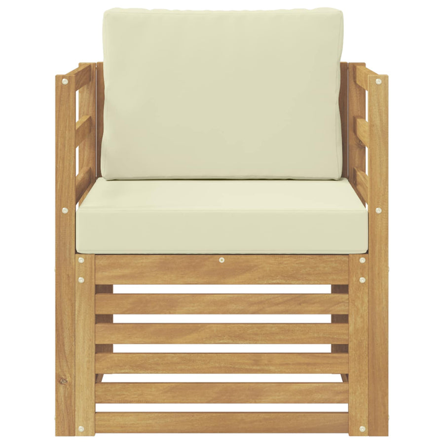 Tuinbank Polyester Wit en crèmekleurig