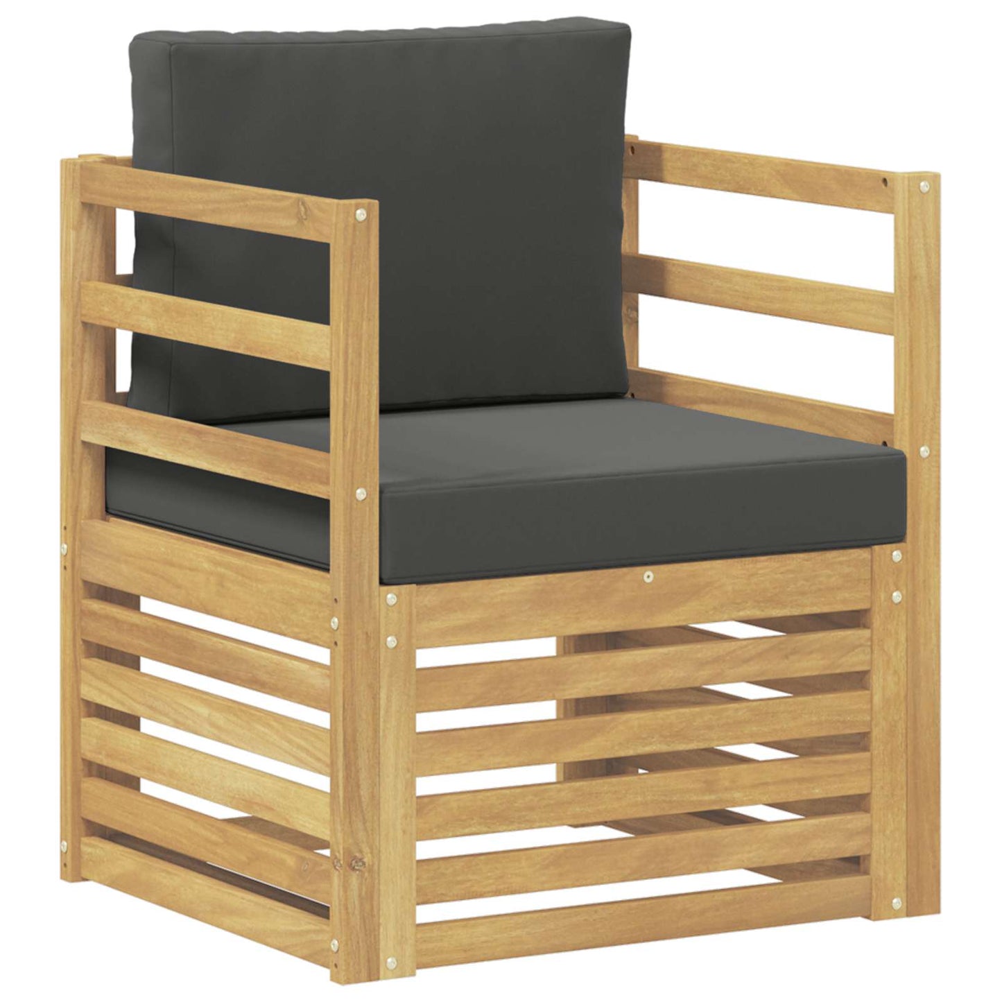 Tuinbank Polyester wit en antracietkleurig