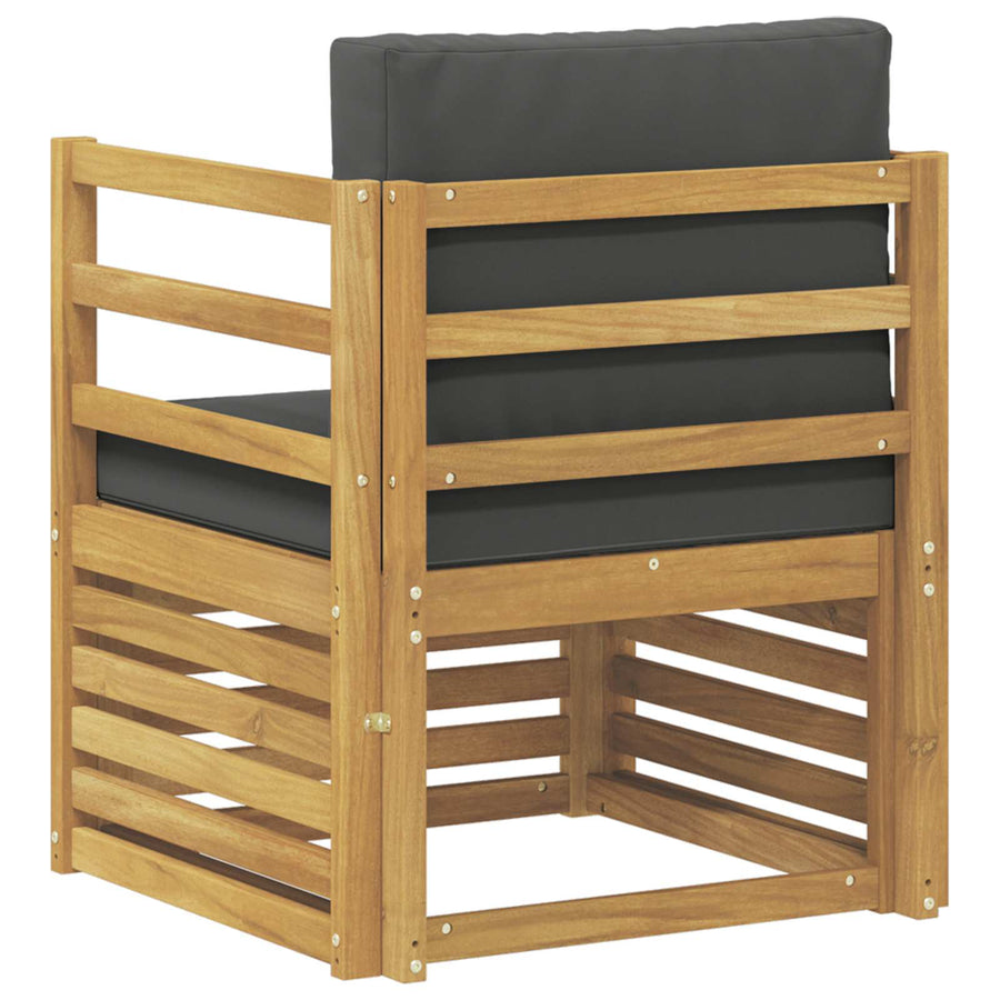 Tuinbank Polyester wit en antracietkleurig