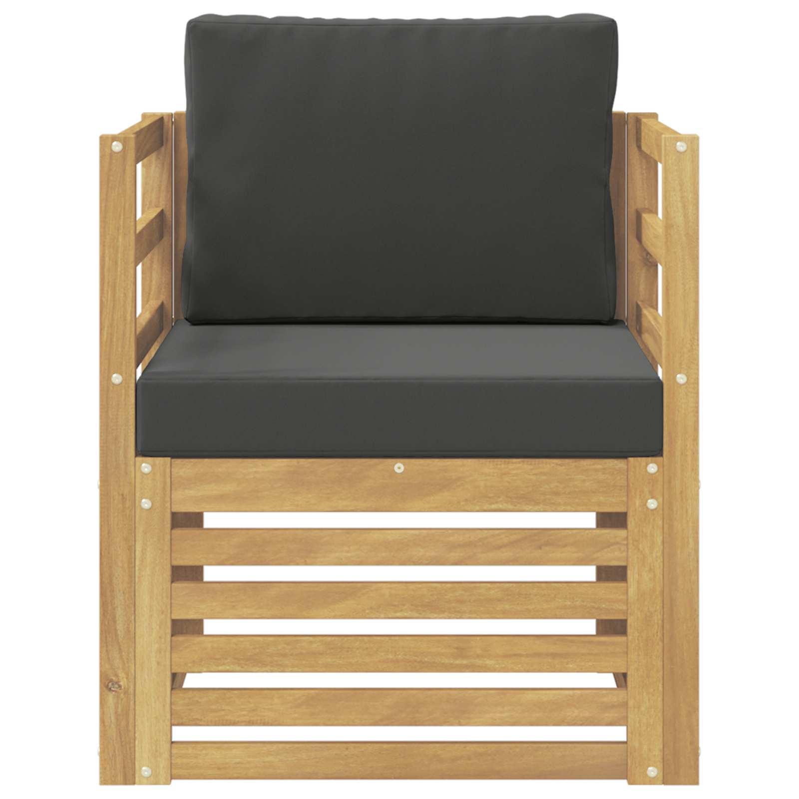 Tuinbank Polyester wit en antracietkleurig