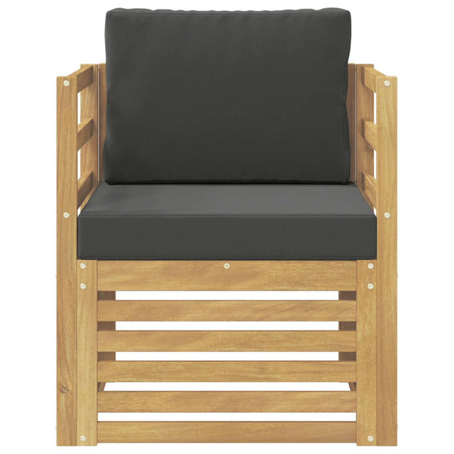 Tuinbank Polyester wit en antracietkleurig