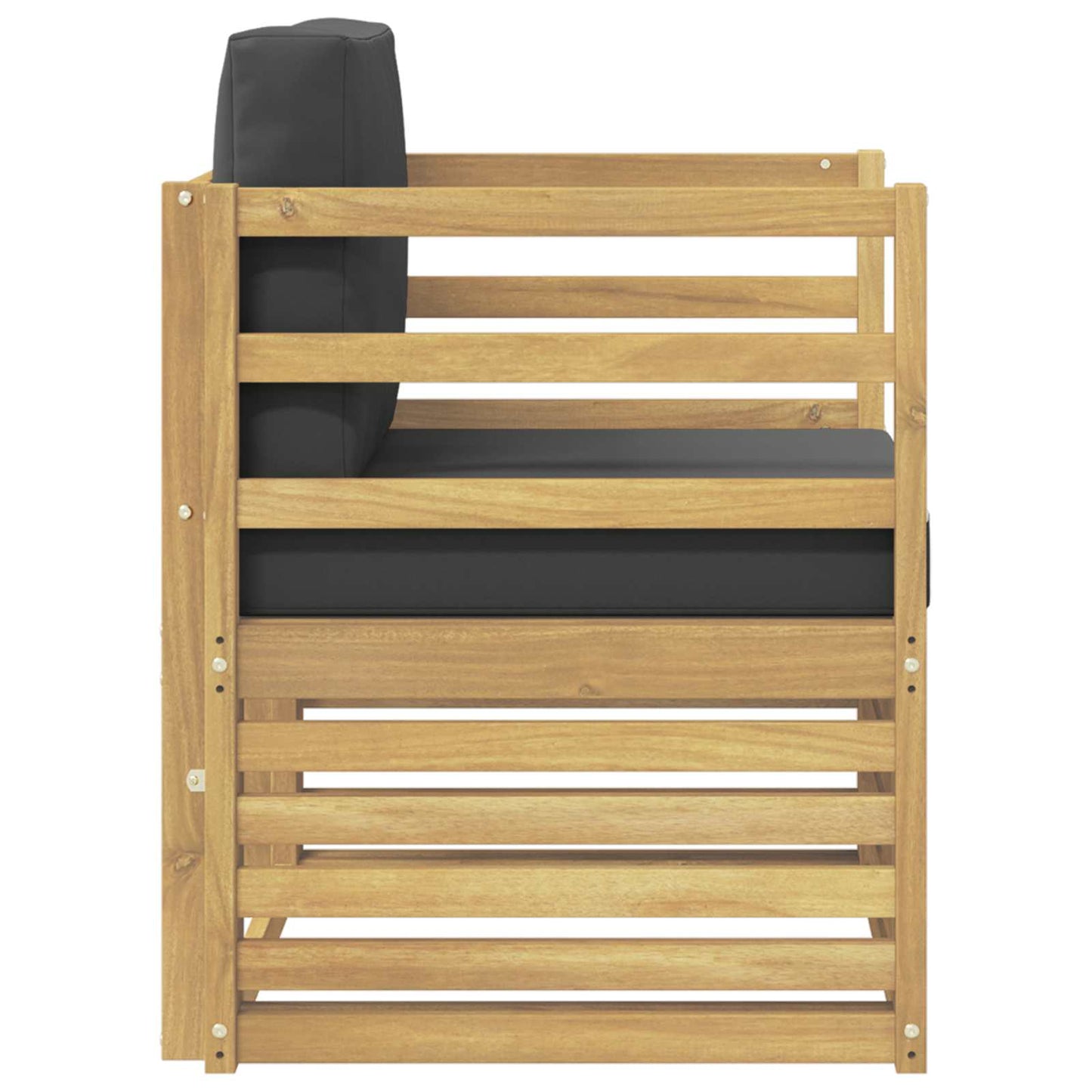 Tuinbank Polyester wit en antracietkleurig