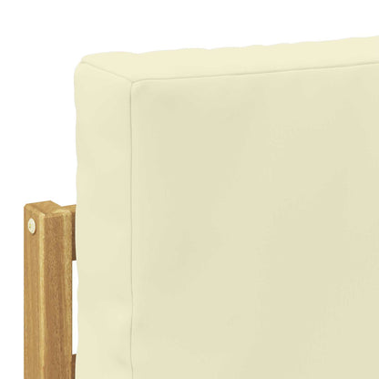 2 Stuk Buiten bankenset Polyester Wit en Crème