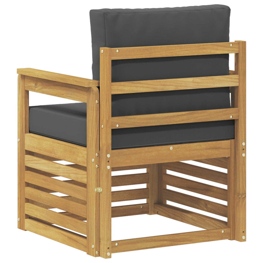 2 Stuk Buiten bankenset Polyester Wit en Anthraciet