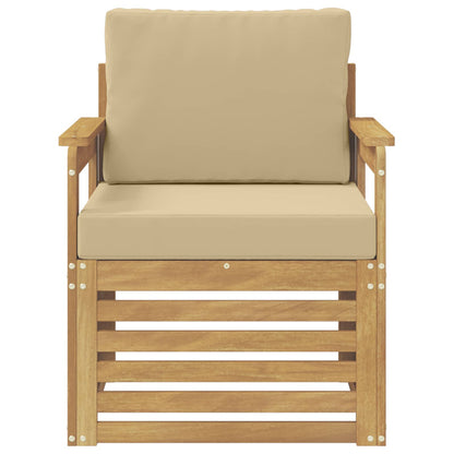 2 Stuk Buiten bankenset Polyester Wit en Beige